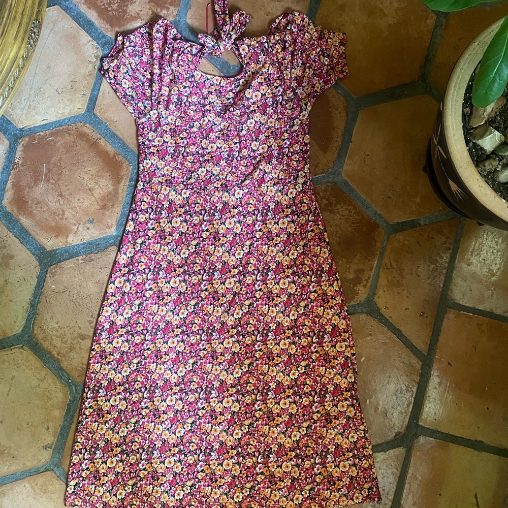 Beautifully flattering Multicolor Floral Dress